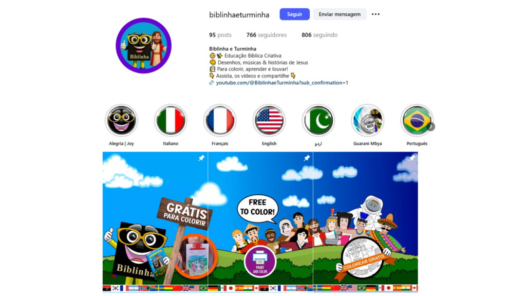 🌟 Conheça o Instagram da Biblinha e Turminha: fé, aprendizado e diversão para toda a família