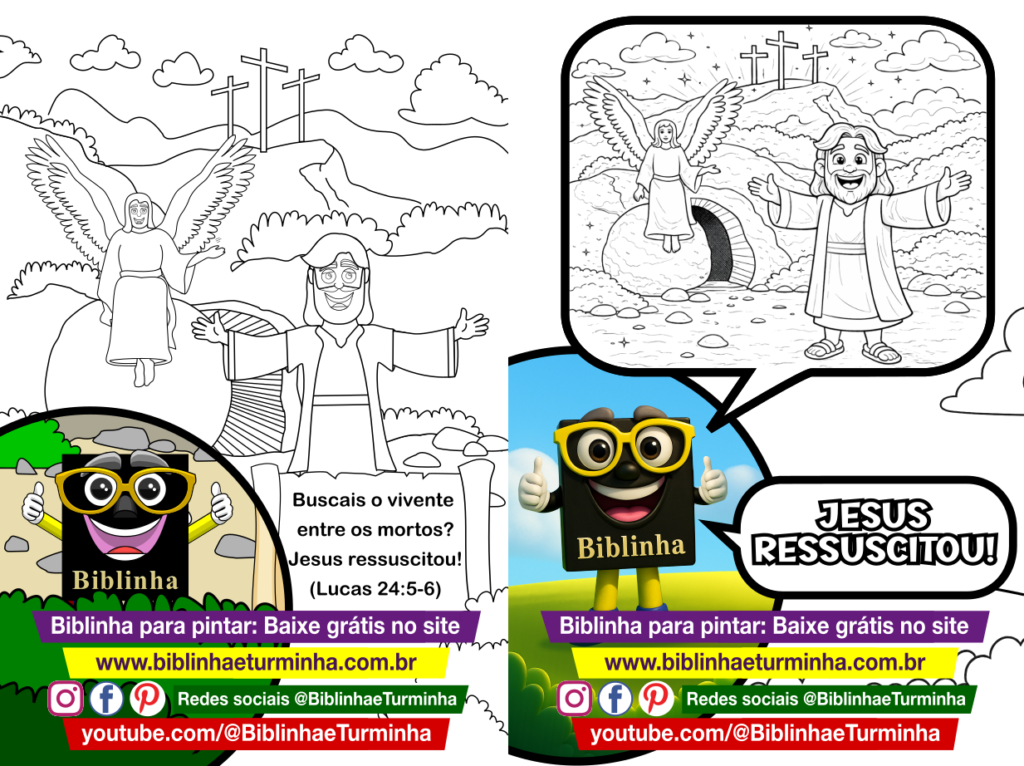 Desenhos de Páscoa para Colorir Gratuitos (PDF) – Ensine o Verdadeiro Significado às Crianças