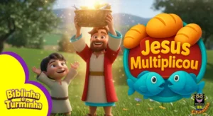 Biblinha e Turminha - thumbnail Jesus Multiplicou os Pães - desenho cristão infantil para colorir